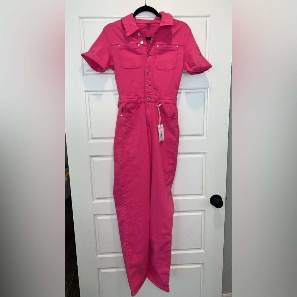 NWT Judy Blue Stylish Pink Jumpsuit
